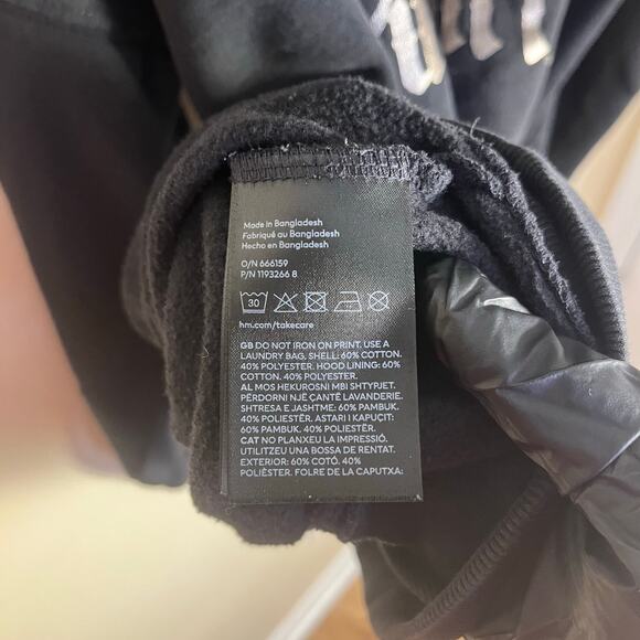 H&M Kids Harry Potter Hogwarts Seal Hoodie Black Size 8-10 - Picture 5 of 8